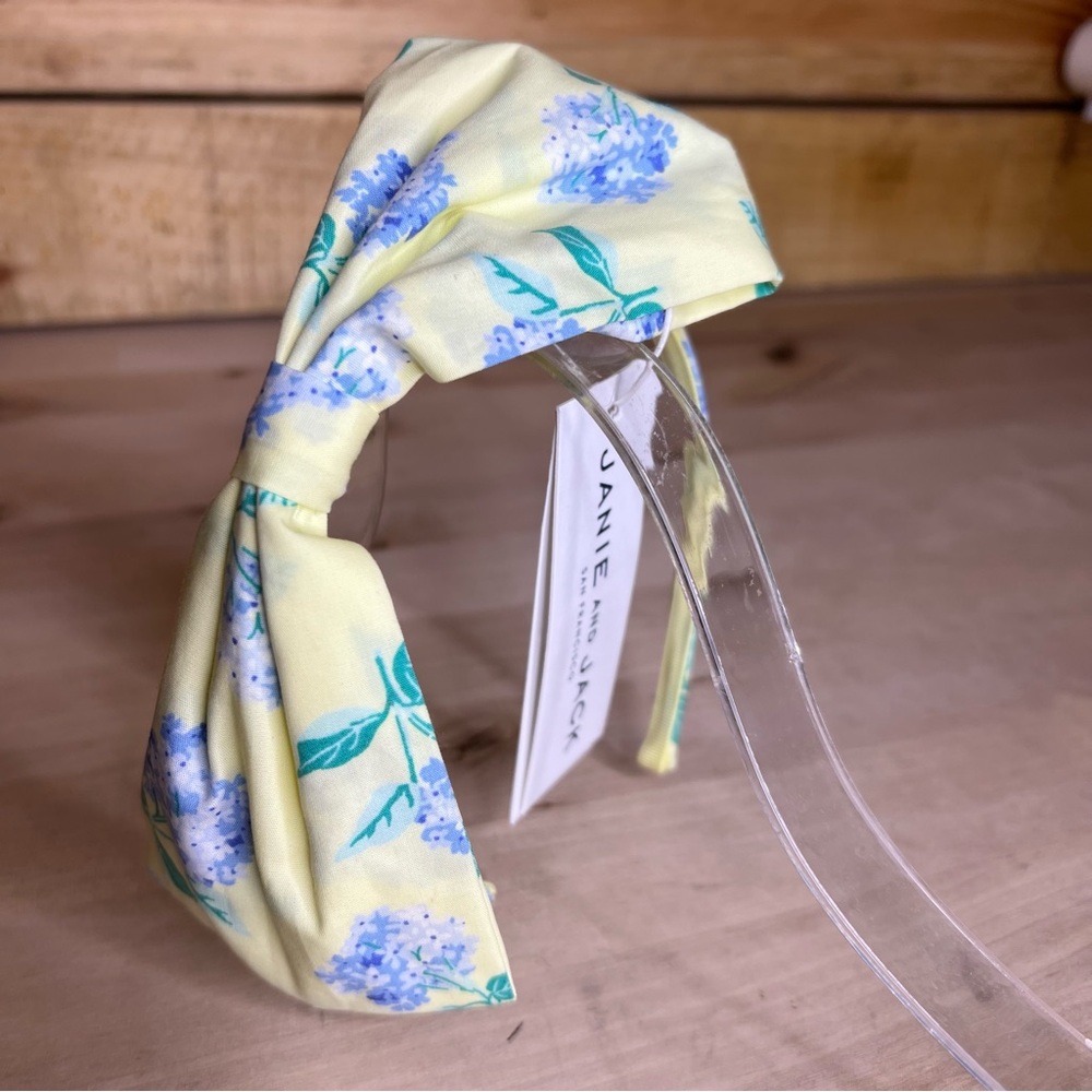 Janie and Jack Floral Bow Headband Yellow Blue NWT